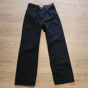 Abercrombie & Fitch Black High-Rise Relaxed Jeans